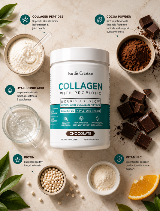 Grass-Fed Collagen Peptides with Probiotics – Chocolate