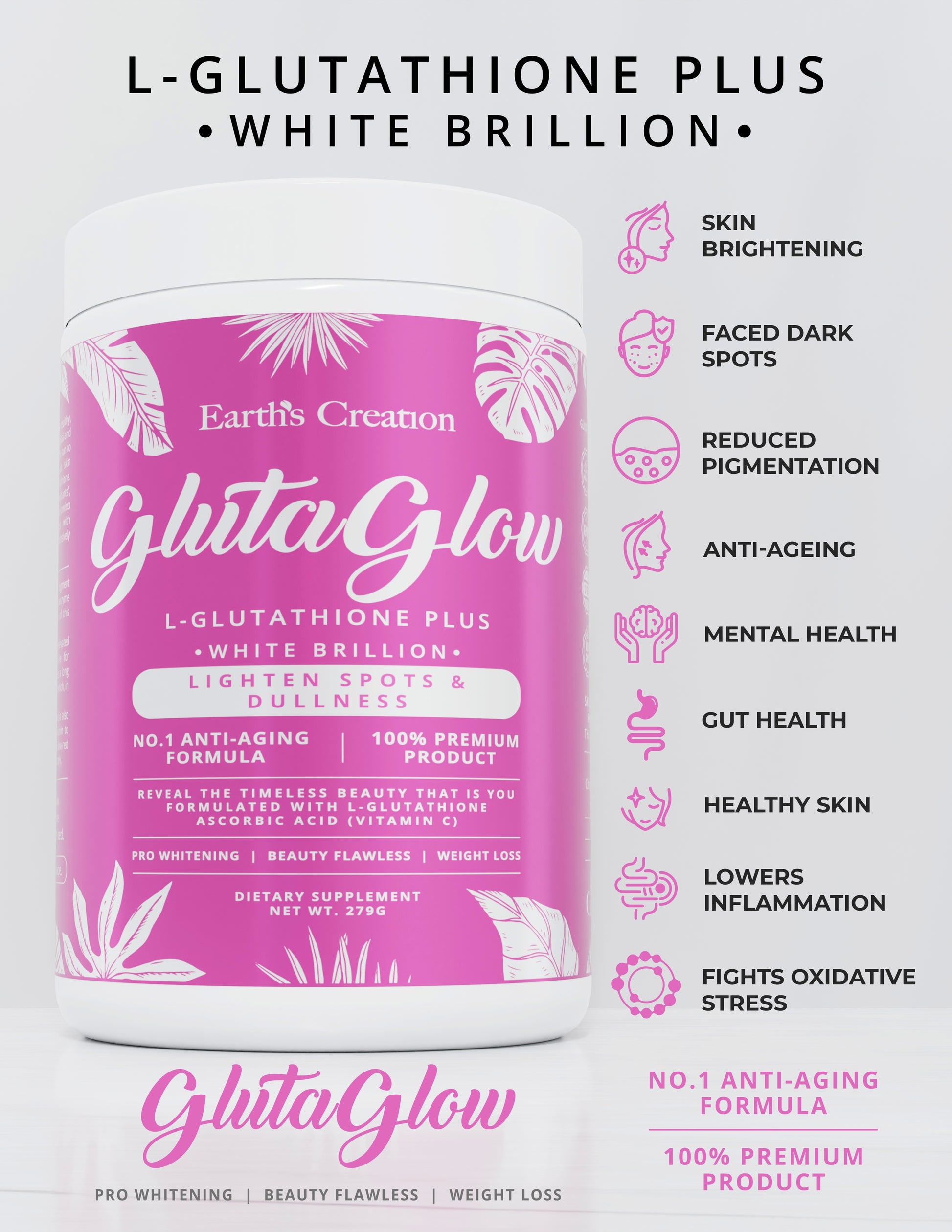 GlutaGlow -Glutathione powder – ECLEBANON