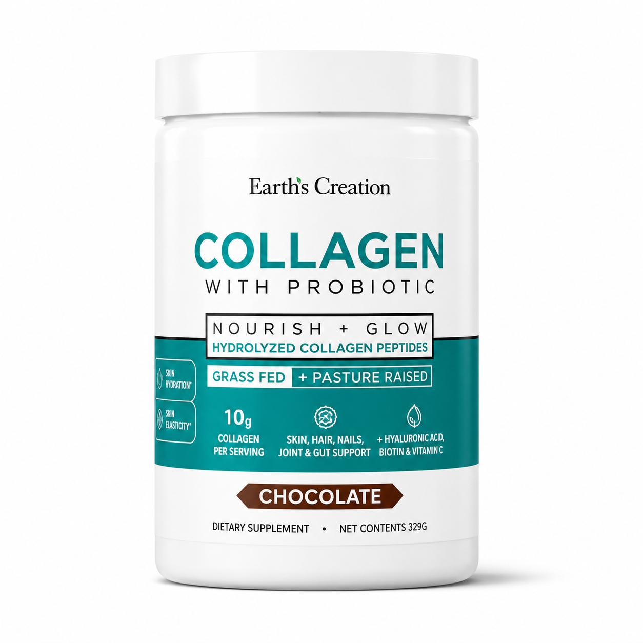 Grass-Fed Collagen Peptides with Probiotics – Chocolate